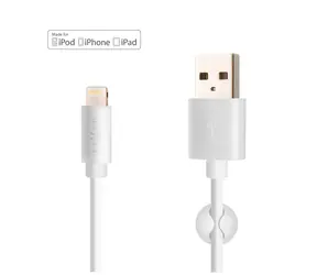 FIXED Datový a nabíjecí kabel s konektorem Lightning bílá / 2.4A / držák a stahovací pásek v balení / doprodej