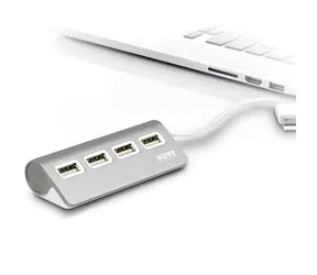 PORT CONNECT USB HUB 4x USB 3.0 šedá