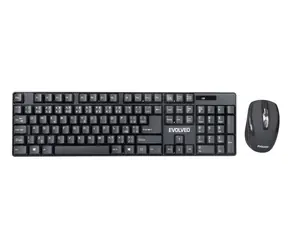 EVOLVEO WK-142 set bezdrátové klávesnice a myši černá / CZ&US znaky / USB / 2.4 GHz