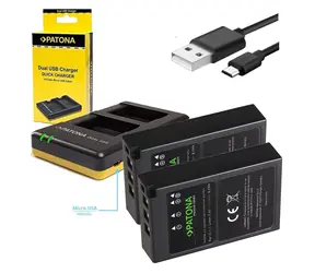 PATONA nabíječka Foto Dual Quick Olympus BLS5 + 2x baterie 1100mAh / USB