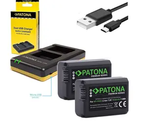 PATONA nabíječka Foto Dual Quick Sony NP-FW50 + 2x baterie 1030mAh / USB