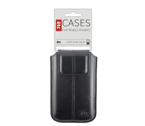 ETC SMART Kožené pouzdro pro Galaxy SIII (S3) MINI & TREND & LUMIA 530 & ALCATEL 6010D černá
