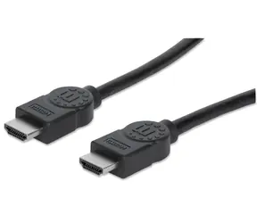 Manhattan HDMI kabel s ethernetem HDMI-HDMI 1m / stíněný / černá