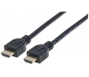 Manhattan kabel do zdi HDMI-HDMI 1m / Ethernet / stíněný / černý 