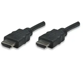 Manhattan kabel pro monitory HDMI-HDMI 5m / černý / stíněný