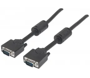 Manhattan Monitor Cable SVGA HD15 M-HD15 M 3m s feritovými jádry / černý 