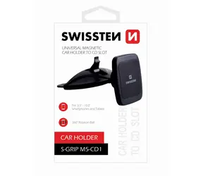 SWISSTEN S-GRIP M5-CD1 / Magnetický držák do auta na tablet pro instalaci do slotu CD přehrávače