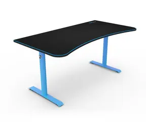 AROZZI ARENA Gaming Desk herní stůl černo-modrá / Délka: 160 cm / Výška: 71 - 81 cm / Šířka: 71 - 82 cm