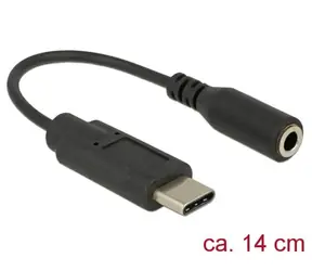 DeLock audio adaptér USB Type-C samec > Stereo Jack samice / 14 cm