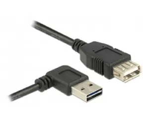 DeLock kabel EASY-USB 2.0 Typ-A samec pravoúhlý levý - pravý > USB 2.0 Typ-A samice / 0.5 m