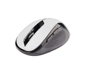 C-TECH WLM-02 černo-bílá / Bezdrátová myš / 1600DPI / 6 tlačítek / USB nano receiver