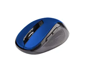 C-TECH WLM-02 černo-modrá / Bezdrátová myš / 1600DPI / 6 tlačítek / USB nano receiver