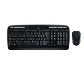 Logitech Wireless Desktop MK330 - US / Klávesnice / Myš / USB / Černá / US verze