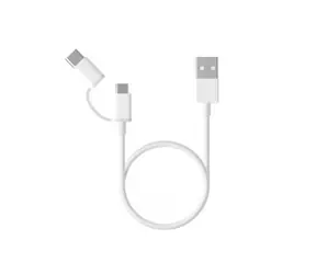 Xiaomi 2 in 1 USB Cable (Micro USB to Type C) 100cm bílá
