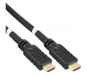 PremiumCord HDMI High Speed + Ethernet 4K@60Hz kabel se zesilovačem 7m / 3x stínění / zlacené konektory