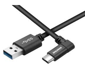 AVACOM Datový a nabíjecí kabel USB - USB Type-C (90°) 100cm černá