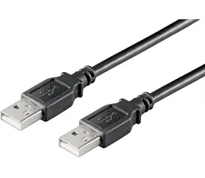 MicroConnect kabel USB2.0 A (M) - USB2.0 A (M) / 0.5m / černá
