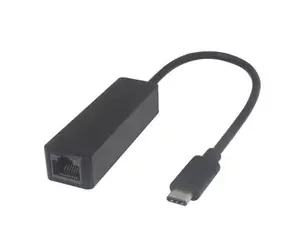 MicroConnect adaptér USB3.1 C (M) - RJ-45 (F) / 5Gbps / 20cm / černá
