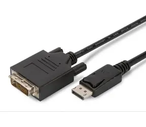 MicroConnect DisplayPort 1.2 - DVI-D Kabel M-M  / 1m / 6mm / Dual-Link / 1920 x 1080 / černá