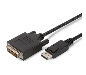 MicroConnect DisplayPort 1.2 - DVI-D Kabel M-M  / 2m / 6mm / Dual-Link / 1920 x 1080 / černá