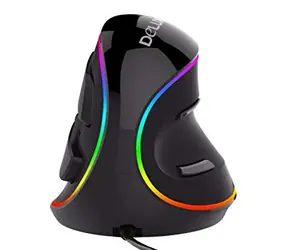 DELUX M618 Plus RGB optická myš / vertikální / 4000DPI / USB