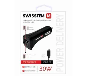 SWISSTEN CL adaptér USB-C a USB / 2.4A 30W / + micro USB kabel