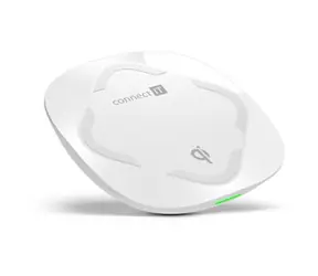 CONNECT IT Qi CERTIFIED Wireless Fast Charge bezdrátová nabíječka bílá / 10 W
