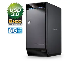 Fantec QB-X8US3-6G černá / externí skříň pro 8x 3.5" SATA HDD / USB 3.0 & eSATA