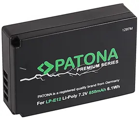 PATONA baterie pro foto Canon LP-E12 / 850mAh / Li-Ion / PREMIUM