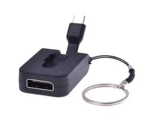 PremiumCord Adaptér / USB 3.1 Type-C male na DisplayPort female / zasunovací kabel / kroužek na klíče