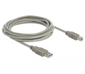 Delock USB kabel A-B / USB Type A, 4pin (M) - USB Type B, 4pin (M)  / 3m /Šedý