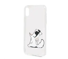 Karl Lagerfeld Fun Choupette No Rope Hard Case pro Apple iPhone X & XS transparentní