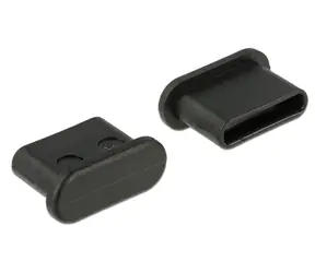 Delock Prachová záslepka pro USB Type-C samice bez uchopení 10 kusů černá