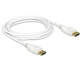 Delock Cable Displayport 1.2 samec > Displayport samec 4K 3 m bílá