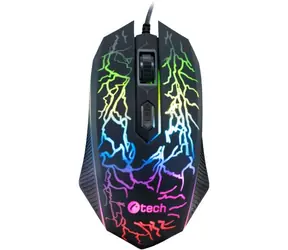 C-TECH Tychon (GM-03P) Herní myš / USB / casual gaming / 3200DPI / 7 barev podsvícení / 4 tlačítka