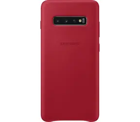 SAMSUNG Leather Cover kožený zadní kryt pro Samsung Galaxy S10 Plus červená 