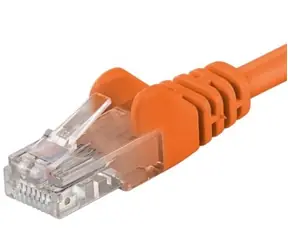 PremiumCord UTP CAT5E 3m / Patch kabel / RJ45-RJ45 / oranžová