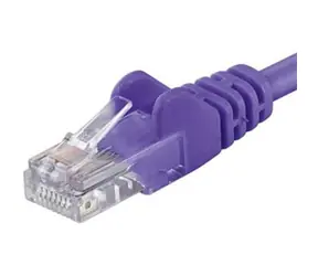 PremiumCord UTP CAT5E 0.25m fialová / Patch kabel / RJ45-RJ45