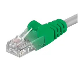 PremiumCord UTP CAT5E 10m křížený šedá / Patch kabel / RJ45-RJ45