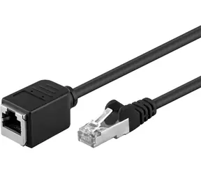 PremiumCord prodlužovací FTP CAT5E 2m / Patch kabel / RJ45-RJ45 / černá