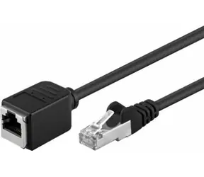 PremiumCord prodlužovací FTP CAT5E 15m / Patch kabel / RJ45-RJ45 / černá