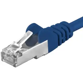 PremiumCord SFTP CAT6A 5m modrá / Patch kabel / RJ45-RJ45
