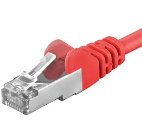 PremiumCord SFTP CAT6A 1m červená / Patch kabel / RJ45-RJ45