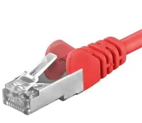 PremiumCord SFTP CAT6A 5m červená / Patch kabel / RJ45-RJ45