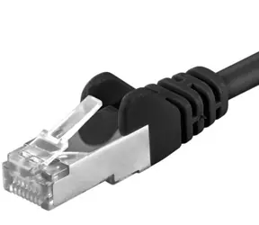 PremiumCord SFTP CAT6A 1.5m černá / Patch kabel / RJ45-RJ45