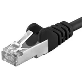 PremiumCord SFTP CAT6A 2m černá / Patch kabel / RJ45-RJ45