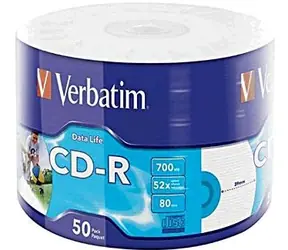 VERBATIM CD-R 700 MB 52x 50 kusů / spindl
