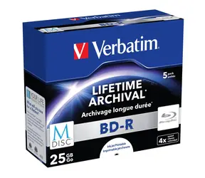 VERBATIM BD-R SL 4x 25 GB 5 kusů / Blu-ray / MDISC / jewel case