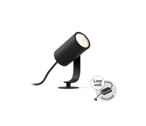 Philips Hue Lily LED 8W černá / venkovní svítidlo / 650lm / 2200-6500K / IP65