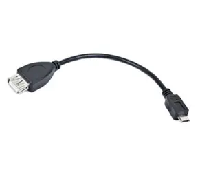 Gembird Kabel USB AF - micro BM černá / OTG / 15cm 